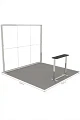 Messestand 3x3 m. LED Lightbox Build