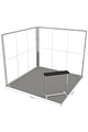 Messestand 3x3 m. LED Lightbox Build vinkel B