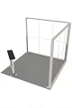 Messestand 3x3 m. LED Lightbox Build vinkel A