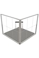 Messestand 3x3 m. LED Lightbox Build vinkel B
