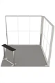 Messestand 3x3 m. LED Lightbox Build vinkel A