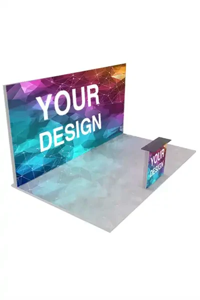 Messestand 5x3 m. LED Lightbox Build