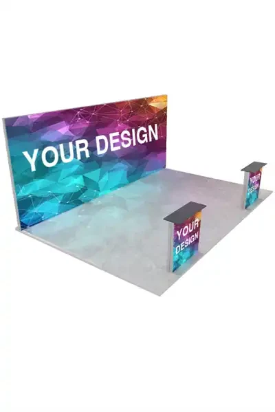 Messestand 6x3 m. LED Lightbox Build B