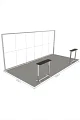 Messestand 6x3 m. LED Lightbox Build B