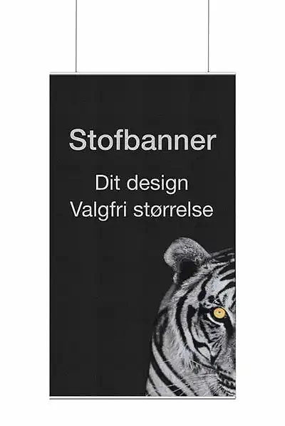 Stofbanner - butiksbanner til ophæng i butik