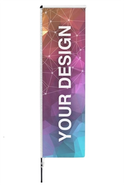 Beachflag firkantet Recycled - Komplet sæt