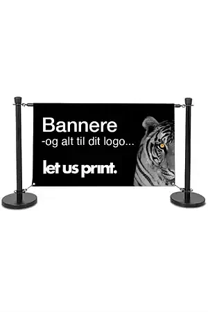 Banner til afspærringssystem - Sort