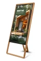 Digital A-Board Element med 43" Samsung-skærm – Egetræ