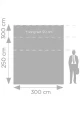 Extension h. 50 x br. 300 cm