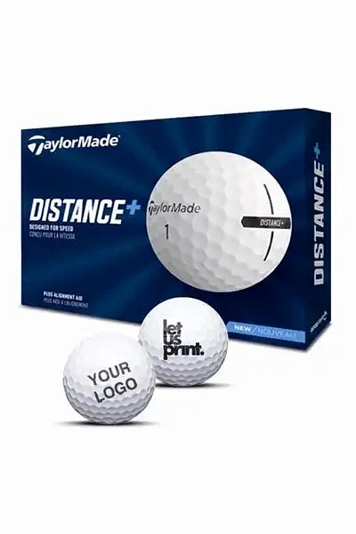 Golfbold med logo - TaylorMade Distance+