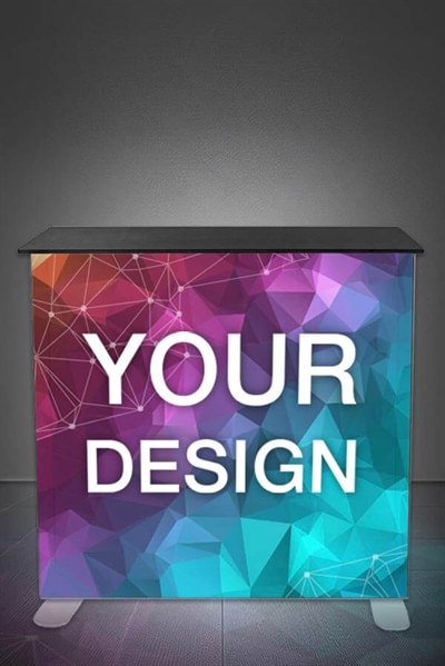 Messedisk med LED lys - dobbeltsiddet